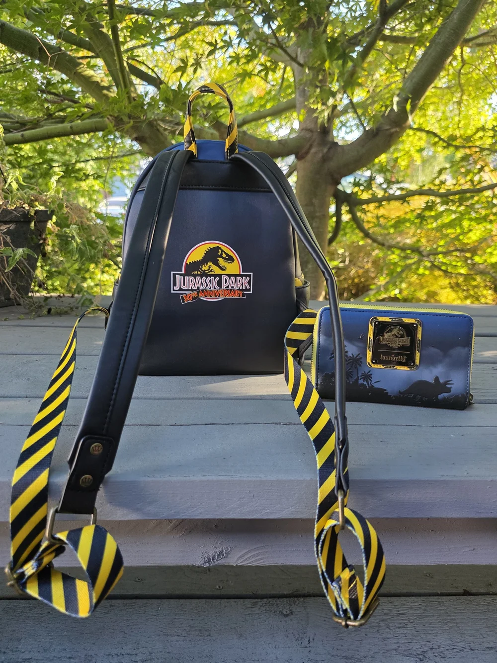 Loungefly Jurassic Park Glow In The Dark Backpack And Zip Wallet